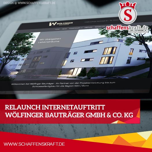 Relaunch Internetauftritt WÖLFINGER Bauträger GmbH & Co. KG