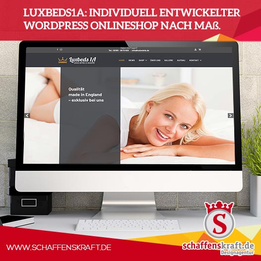 LuxBeds1a: Individuell entwickelter ­WordPress Onlineshop nach Maß.