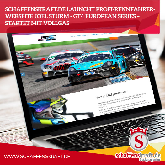 Schaffenskraft launcht Profi-Rennfahrer-Webseite: Joel Sturm – GT4 European Series
