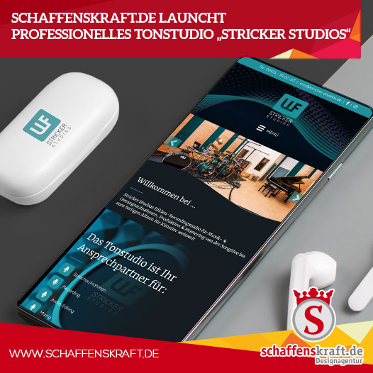 Schaffenskraft.de launcht  professionelles Tonstudio „Stricker Studios“