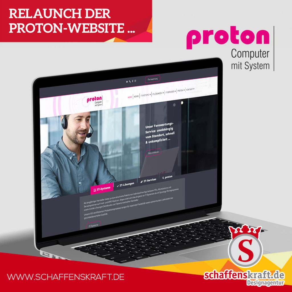 Relaunch der proton-Website ...